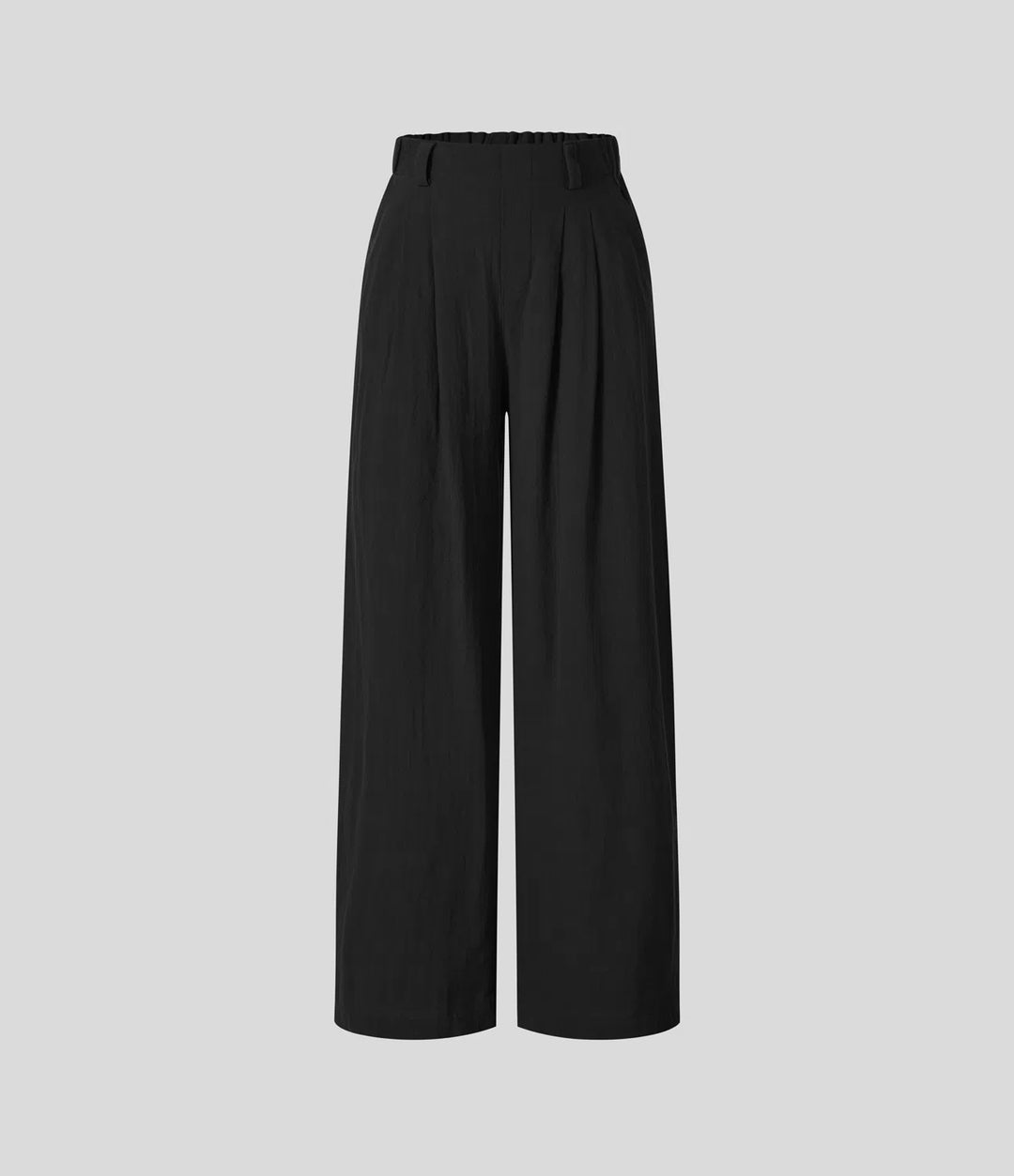 High Waisted Wide Leg Casual Linnen-Feel Broek