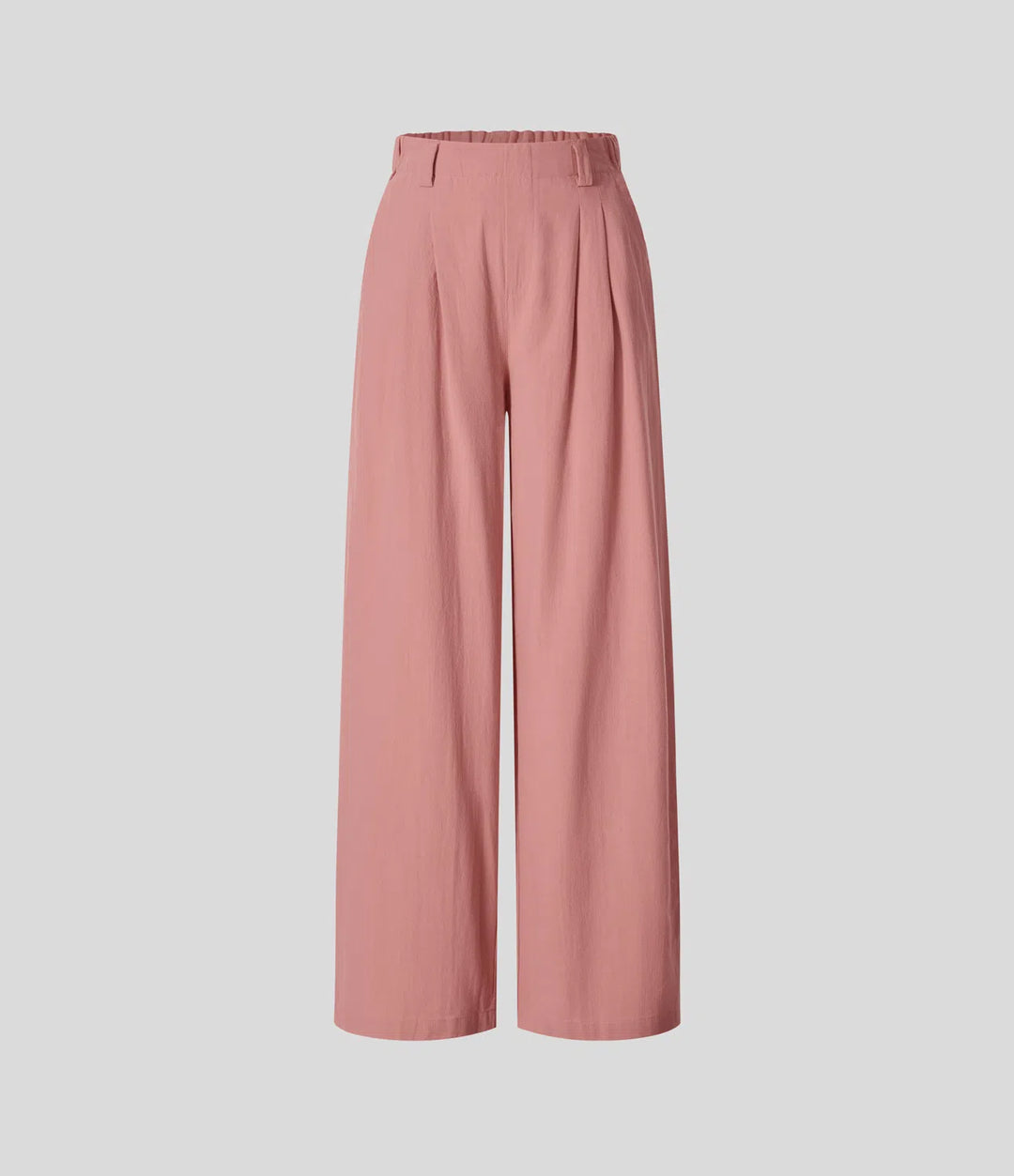 High Waisted Wide Leg Casual Linnen-Feel Broek