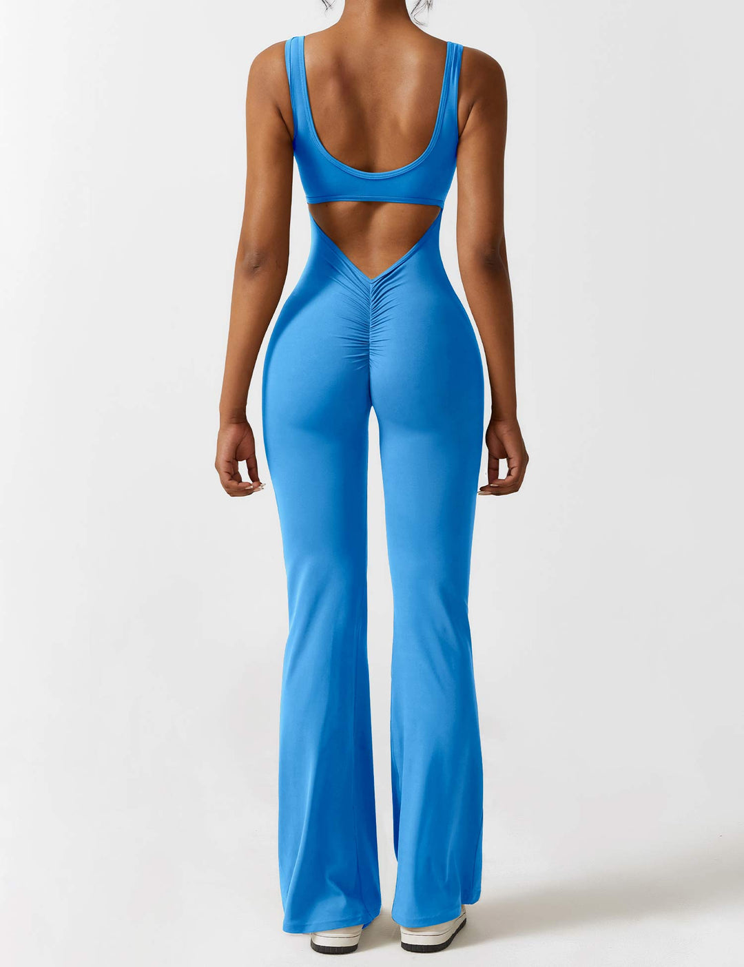 V-Back Flared Jumpsuit