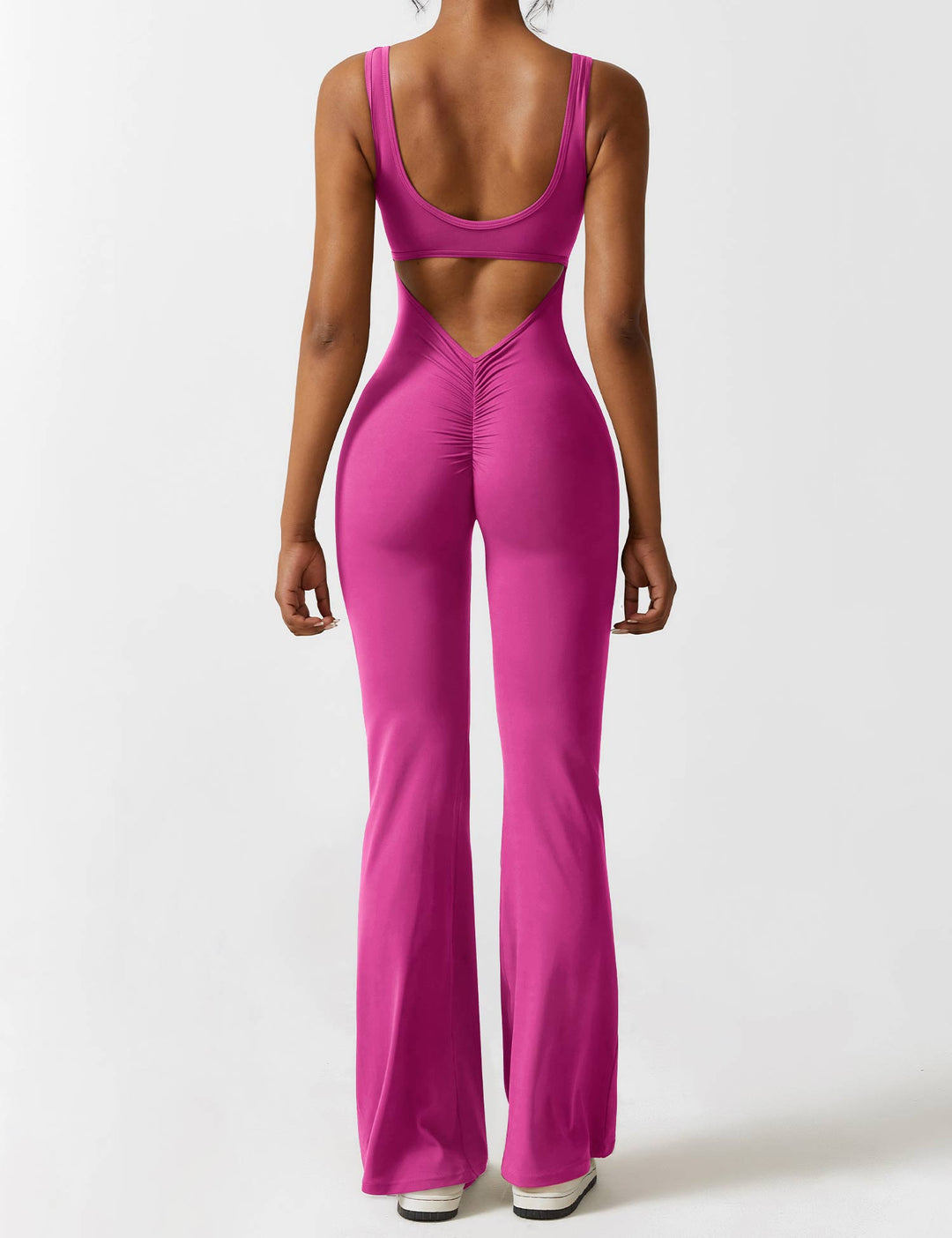 V-Back Flared Jumpsuit