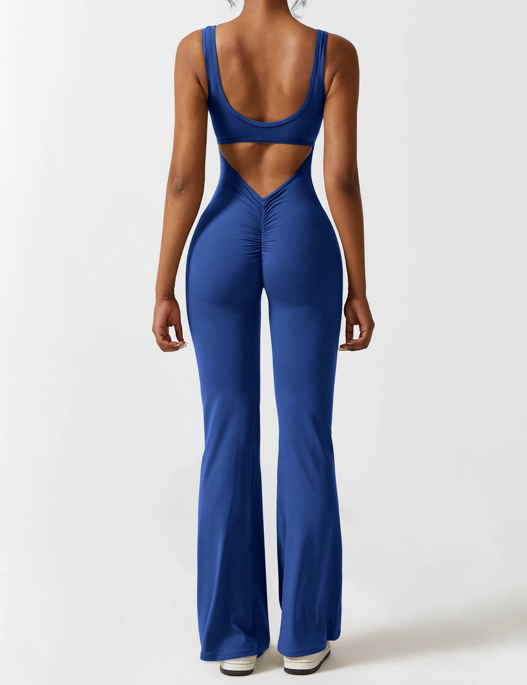 V-Back Flared Jumpsuit